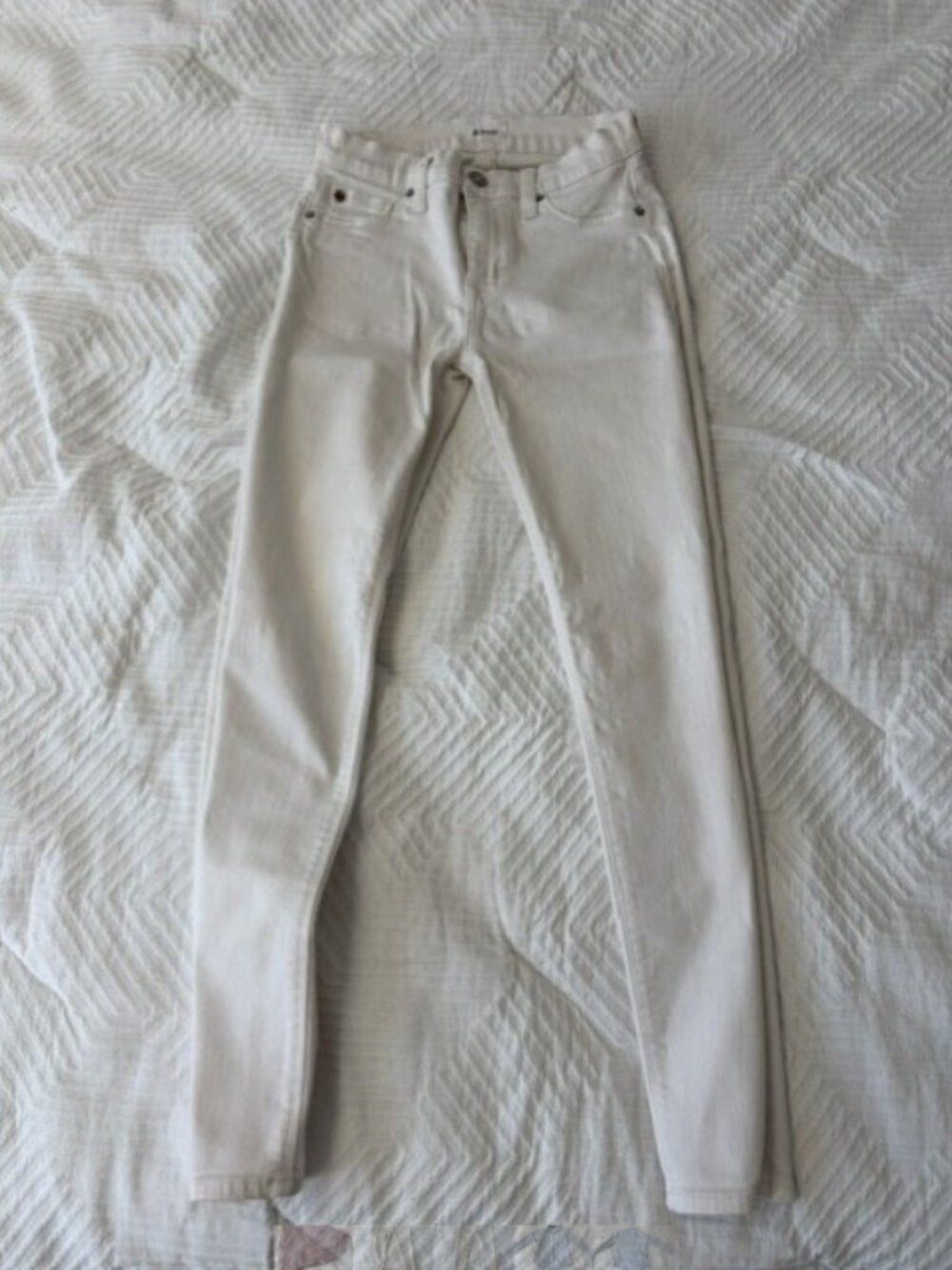 Hudson Jeans Nico Mid-Rise Super Skinny | White/Cream | Size 24